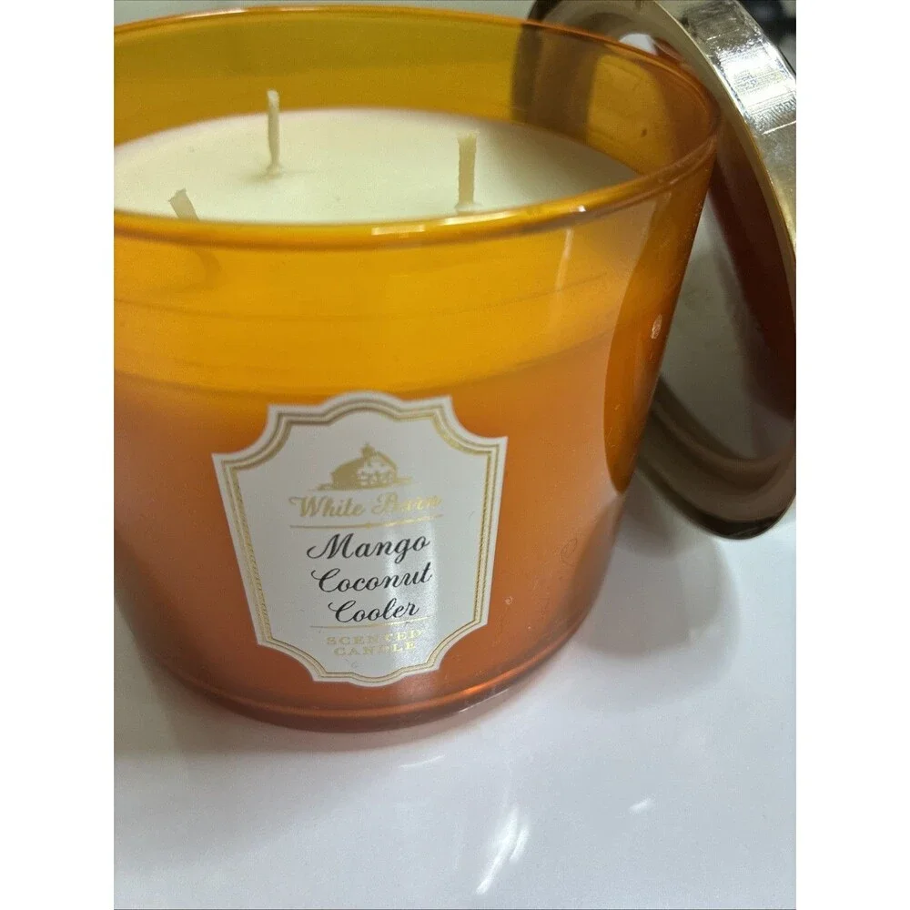 White Barn From Bath And Body Works 3 Wick Candle Mango Coconut Cooler